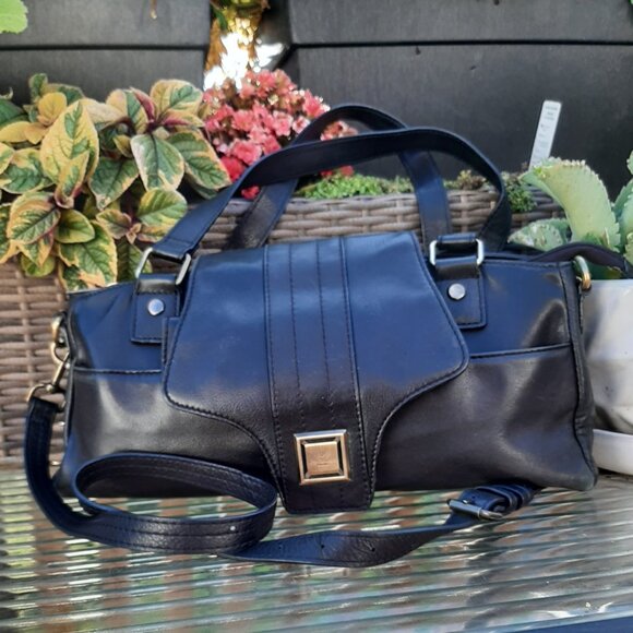 San Babila Milano Black Leather Purse - Picture 1 of 12